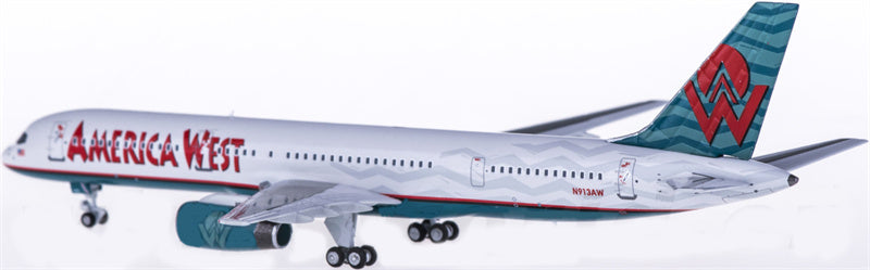 NG Models America West Airlines for Boeing 757-200 N913AW 1:400 Airplane Pre-built Airliner Model Display