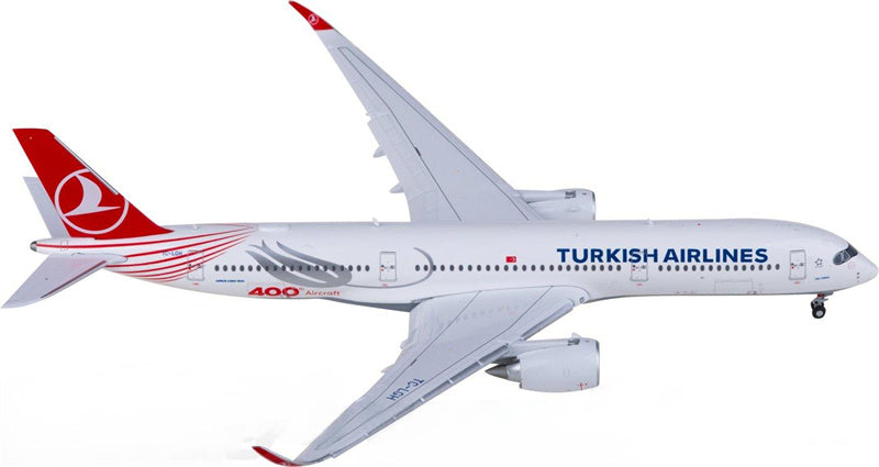 JC Wings Turkish Airlines Airbus A350-900XWB TC-LGH Flaps down 1:400 Aircraft Pre-built Airliner Model Display