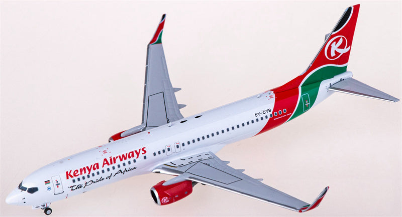 NG Models Kenya Airways for Boeing 737-800 5Y-CYB 1:400 Airplane Pre-built Airliner Model Display