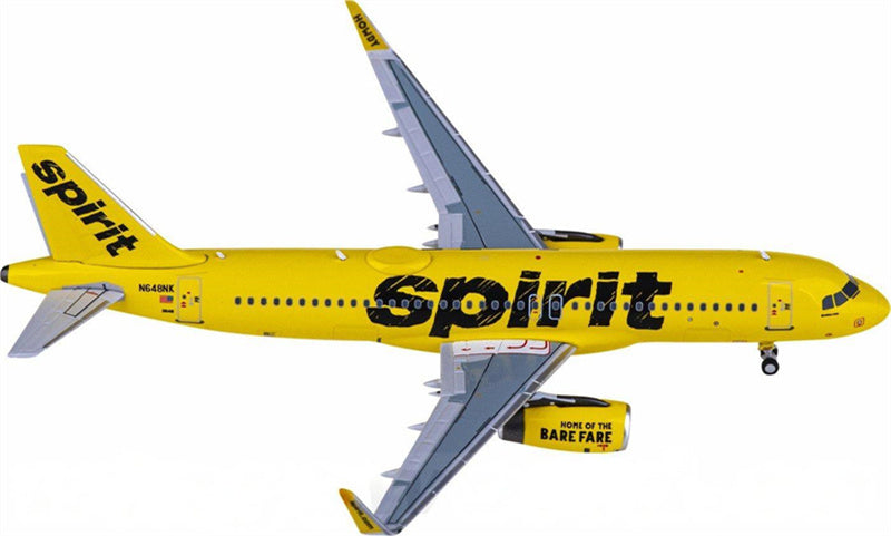 NG Models Spirit Airlines for Airbus A320 N648NK 1:400 Airplan Pre-built Airliner Model Display