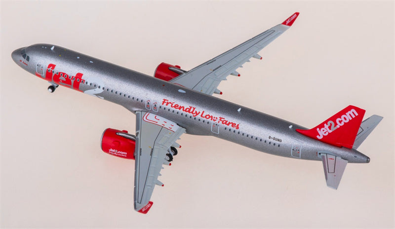 Geminijets Jet2 for Airbus A321neo G-SUNO 1:400 Airplane Pre-built Airliner Model Display
