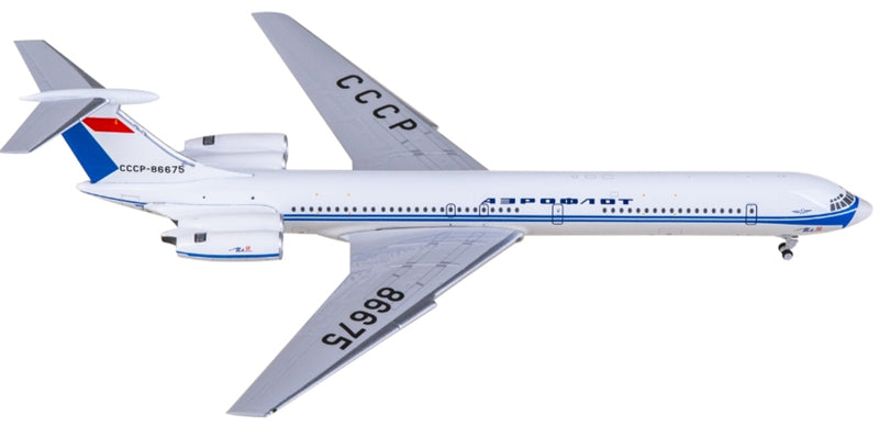 Phoenix Aeroflot for Ilyushin IL-62M CCCP-86675 1:400 Aircraft Pre-built Airliner Model Display