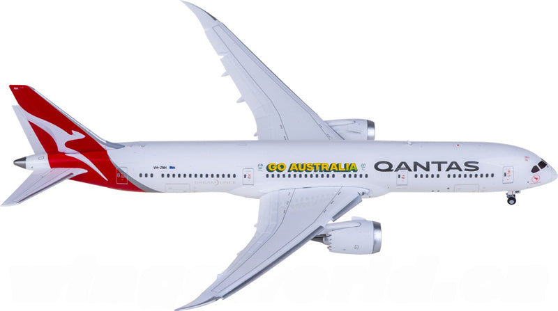 JC Wings Qantas Airways for Boeing 787-9 Dreamliner VH-ZNH Flaps Down 1:400 Airplane Pre-built Airliner Model Display