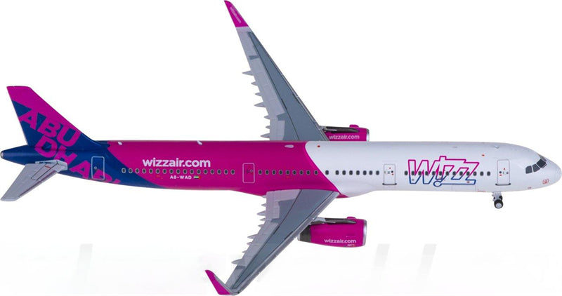 NG Models Wizz Air for Airbus A321neo A6-WAD 1:400 Airplane Pre-built Airliner Model Display