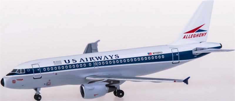 AeroClassics US Airways for Airbus A319 N745VJ Allegheny 1:400 Aircraft Pre-built Airliner Model Display