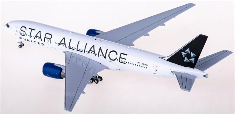 JC Wings United Airlines Boeing 777-200ER N218UA Star Alliance 1:400 Diecast Model view 3