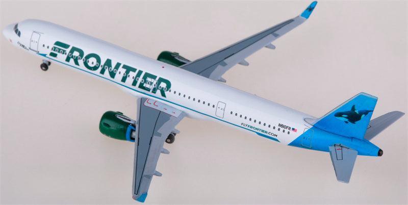 AeroClassics Frontier Airlines for Airbus A321neo N610FR 1:400 Airplane Pre-built Airliner Model Display