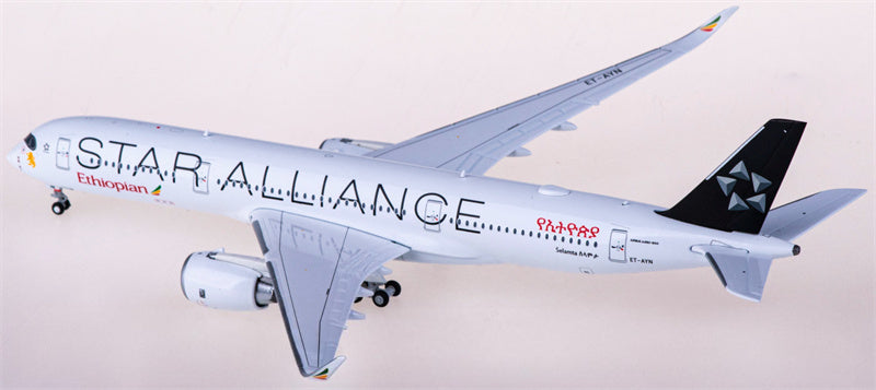 JC Wings Ethiopian Airlines Airbus A350-900XWB ET-AYN Star Alliance 1:400 Diecast Model view 4