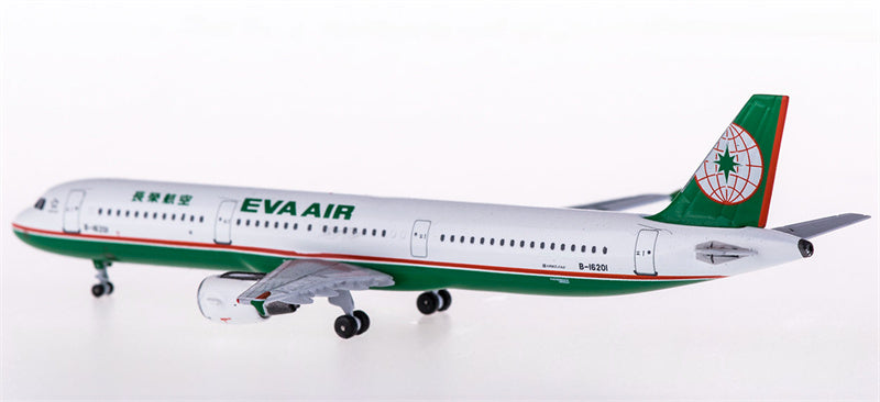 AeroClassics EVA Air for Airbus A321 B-16201 1:400 Aircraft Pre-built Airliner Model Display