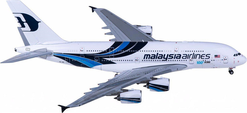 JC Wings Malaysia Airlines Airbus A380 9M-MNF 1:400 Airplan Diecast Model view 3