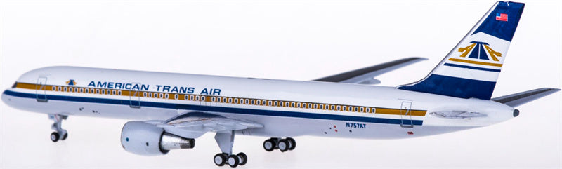 AeroClassics American Trans Air for Boeing 757-200 N757AT 1:400 Airplane Pre-built Airliner Model Display