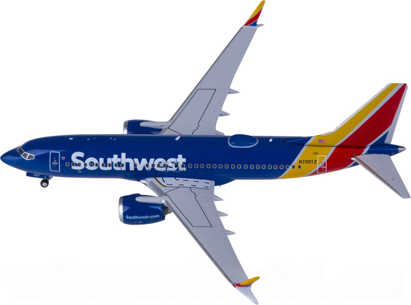 NG Models Southwest Airlines Boeing 737 MAX 7 N7207Z 1:400 Diecast Model view 2