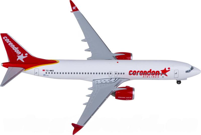 Herpa Corendon Airlines for Boeing 737 MAX 8 TC-MKS 1:500 Airplane Pre-built Airliner Model Display