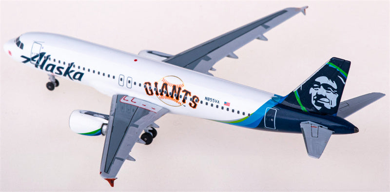 AeroClassics Alaska Airlines Airbus A320 N855VA 1:400 Diecast Model view 2