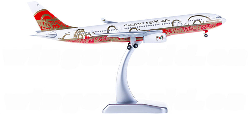 Hogan Gulf Air for Airbus A330-200 A4O-KF 50th Anniversary 1:200 Aircraft Pre-built Airliner Model Display