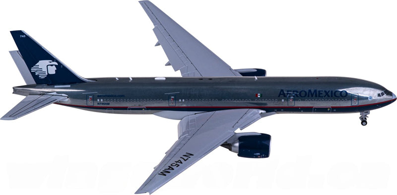 JC Wings Aeromexico Boeing 777-200ER N745AM Flaps Down 1:400 Diecast Model view 2