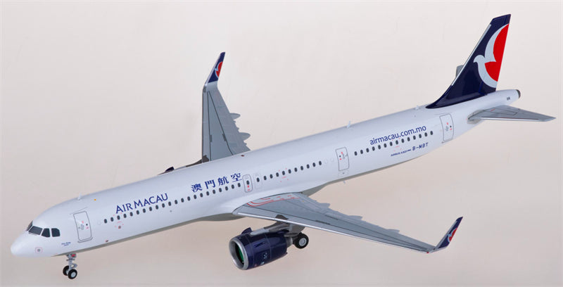 JC Wings Air Macau for Airbus A321neo B-MBT 1:200 Airplane Pre-built Airliner Model Display
