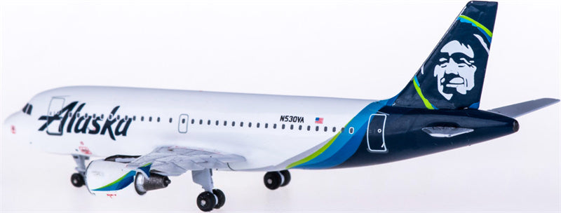AeroClassics Alaska Airlines for Airbus A319 N530VA 1:400 Aircraft Pre-built Airliner Model Display