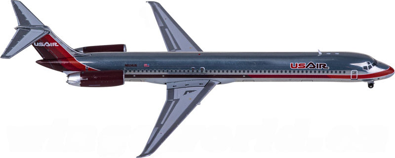 Geminijets USAir McDonnell Douglas MD-80 N824US 1:400 Diecast Model view 4