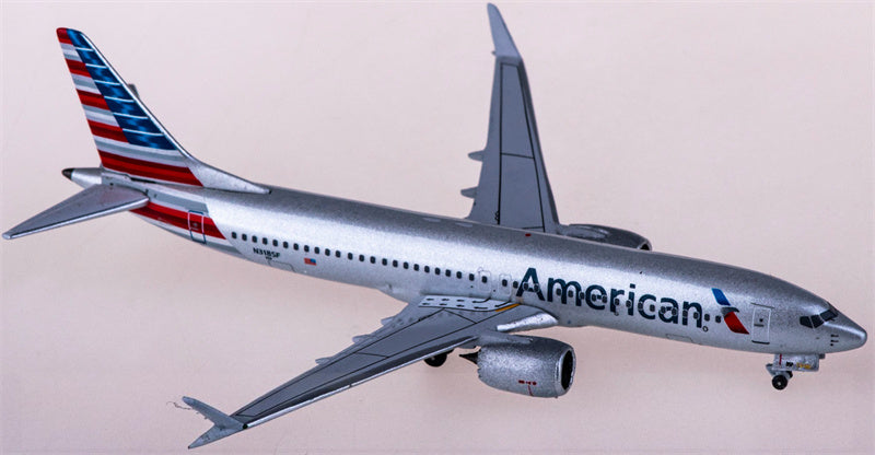 AeroClassics American Airlines for Boeing 737 MAX 8 N318SF 1:400 Airplane Pre-built Airliner Model Display
