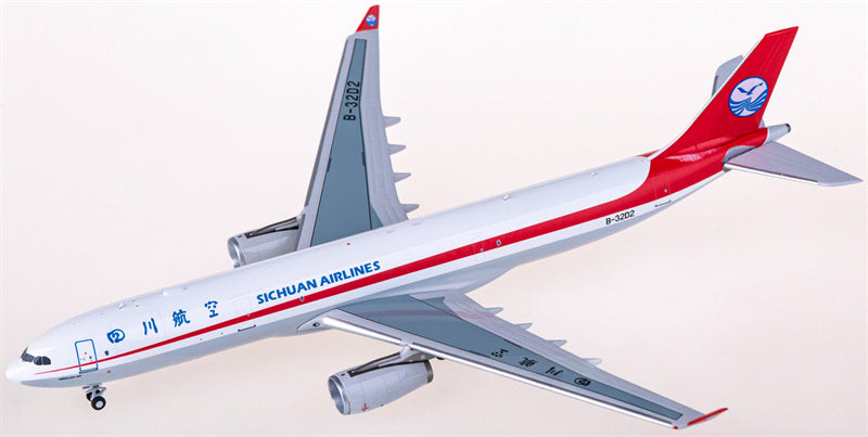 NG Models Sichuan Airlines Airbus A330-300P2F B-32D2 1:400 Diecast Model view 4