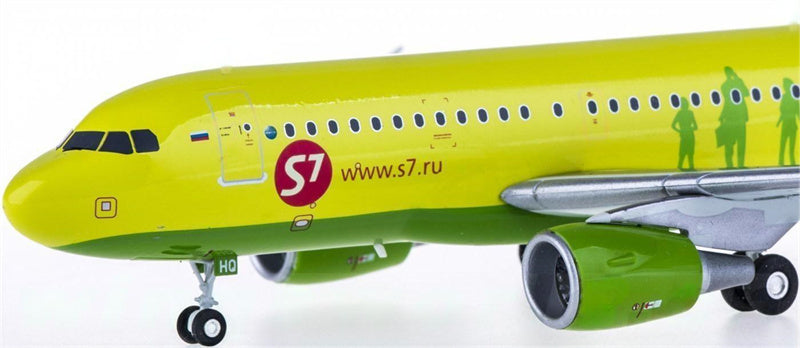 Herpa S7 Airlines for Airbus A319 VP-BHQ 1:200 Airplan Pre-built Airliner Model Display