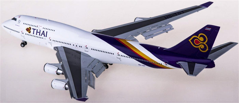 JC Wings Thai Airways Boeing 747-400 HS-TGT Flaps Down 1:400 Diecast Model view 3