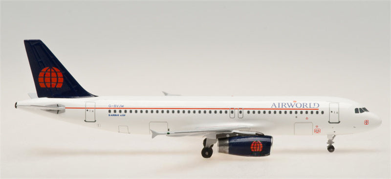AeroClassics Air World for Airbus A320 G-BVJW 1:400 Aircraft Pre-built Airliner Model Display