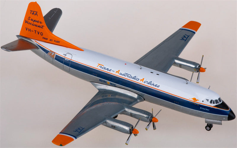 Herpa TAA for Trans Australian Airlines for Vickers for Viscount 800 VH-TVQ 1:200 Airplane Pre-built Airliner Model Display