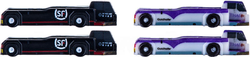 JC Wings Goldhofer Aircraft tug truck Pushback Tractor 4in1 2 for Thai 2 for SF Express 1:400 Accessory Pre-built Airliner Model Display