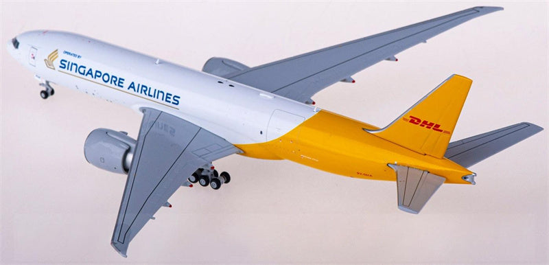 JC Wings Singapore Airlines DHL Boeing 777-200LRF 9V-DHA 1:400 Diecast Model view 3
