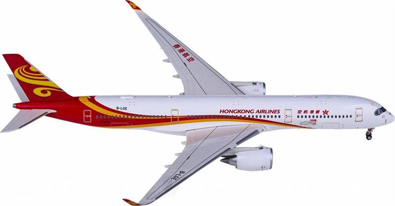 JC Wings Hong Kong Airlines Airbus A350-900XWB B-LGE 1:400 Airplan Diecast Model view 3