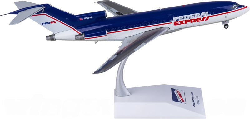 JC Wings FedEx Express for Boeing 727-100 N115FE 1:200 Airplane Pre-built Airliner Model Display