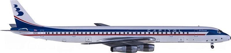 AeroClassics Capitol Airlines for Douglas DC-8-61 N8766 1:200 Aircraft Pre-built Airliner Model Display