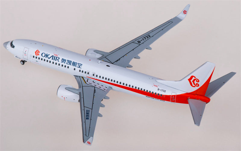 JC Wings Okay Airways Boeing 737-800 B-1732 1:400 Diecast Model view 2