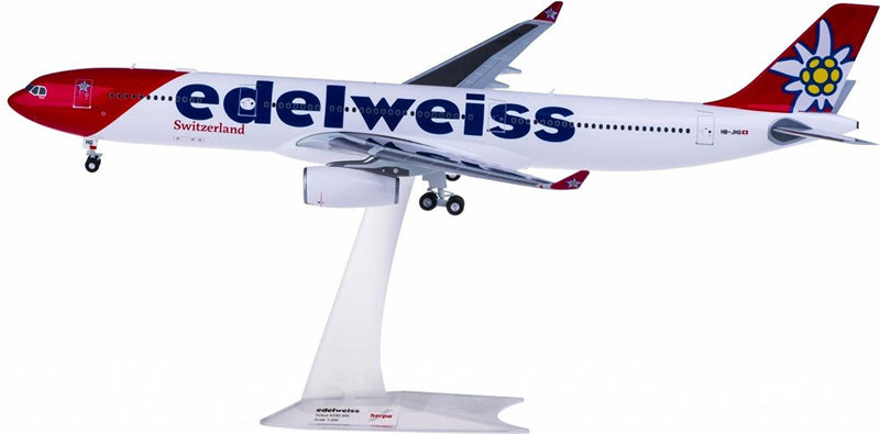Herpa Edelweiss Air for Airbus A330-300 HB-JHQ 1:200 Aircraft Pre-built Airliner Model Display