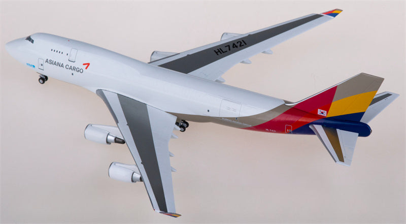 NG Models Asiana Cargo for Boeing 747-400BDSF HL7421 1:400 Airplane Pre-built Airliner Model Display