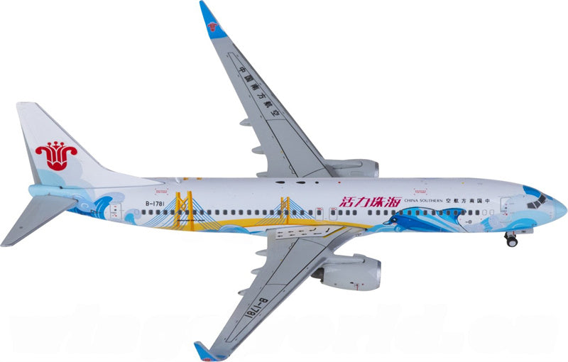 JC Wings China Southern Boeing 737-800 B-1781 1:400 Diecast Model view 4