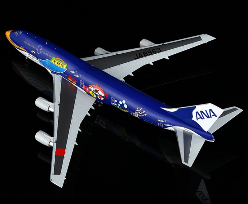 SQ Wings ANA for Boeing 747-400D JA8963 Marine Jumbo 1:200 Aircraft Pre-built Airliner Model Display
