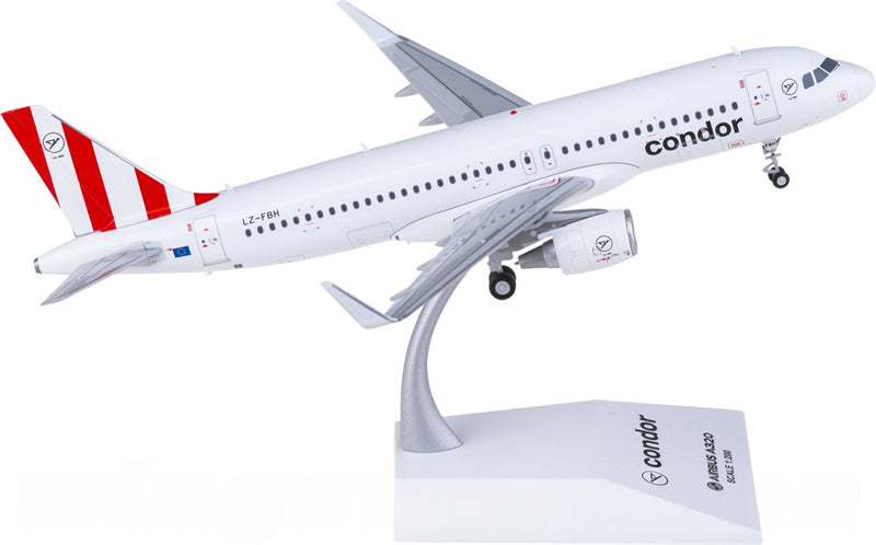 JC Wings Condor for Airbus A320 LZ-FBH 1:200 Airplane Pre-built Airliner Model Display