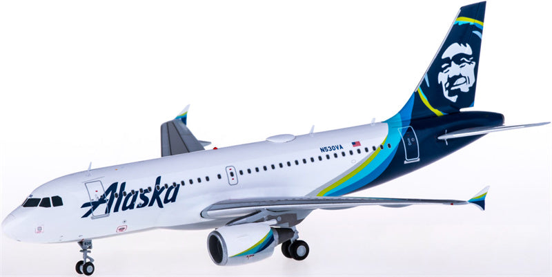 Geminijets Alaska Airlines for Airbus A319 N530VA 1:200 Aircraft Pre-built Airliner Model Display
