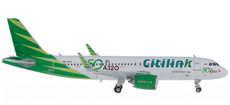 Phoenix Citilink for Airbus A320neo PK-GTF 1:400 Airplane Pre-built Airliner Model Display