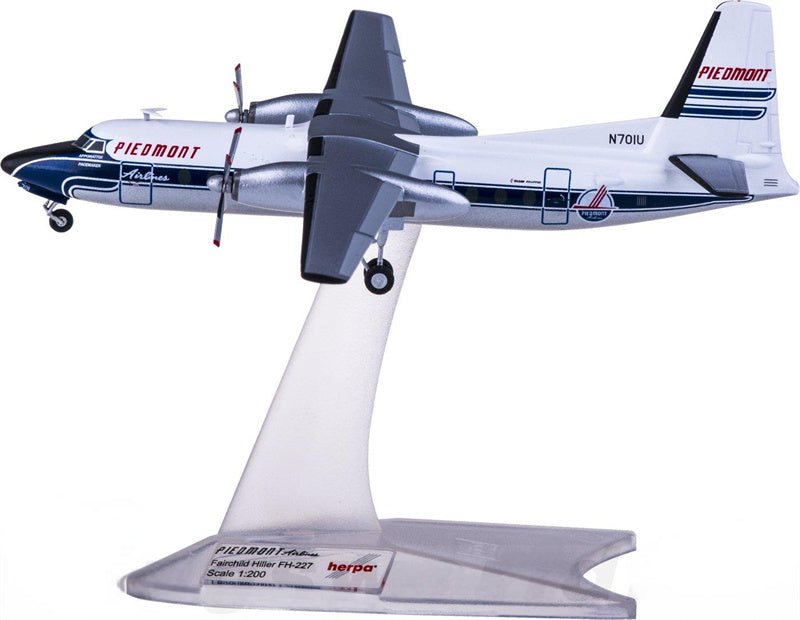 Herpa Piedmont Airlines Fairchild FH-227 N701U 1:200 Diecast Model view 2