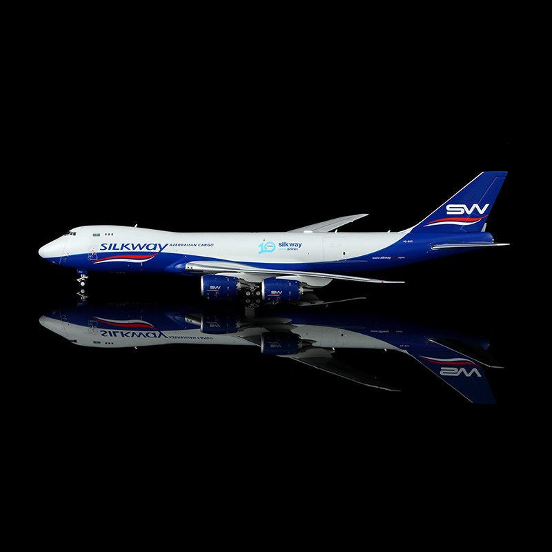 HX Models Silk Way West Airlines Boeing 747-8F VQ-BVC 1:400 Diecast Model view 1