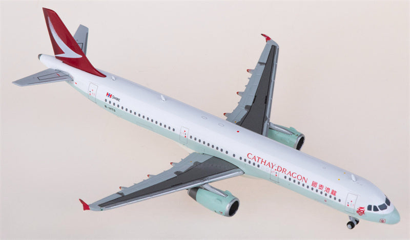 JC Wings Cathay Dragon Airbus A321 B-HTG 1:400 Diecast Model view 4