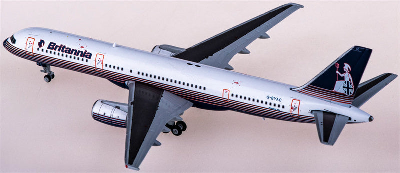 JC Wings Britannia for Boeing 757-200 G-BYAC 1:400 Airplane Pre-built Airliner Model Display