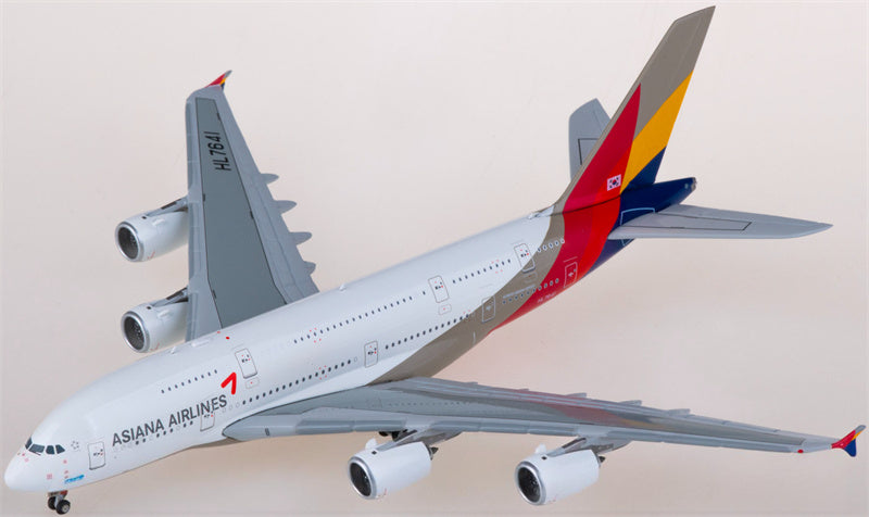 JC Wings Asiana for Airbus A380 HL7641 1:400 Airplane Pre-built Airliner Model Display