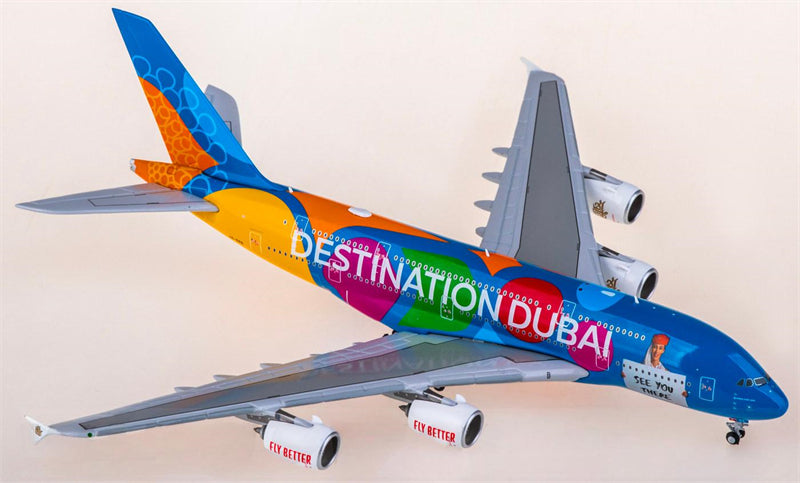 Geminijets 1:400 Emirates Airbus A380 A6-EES Diecast Model view 4