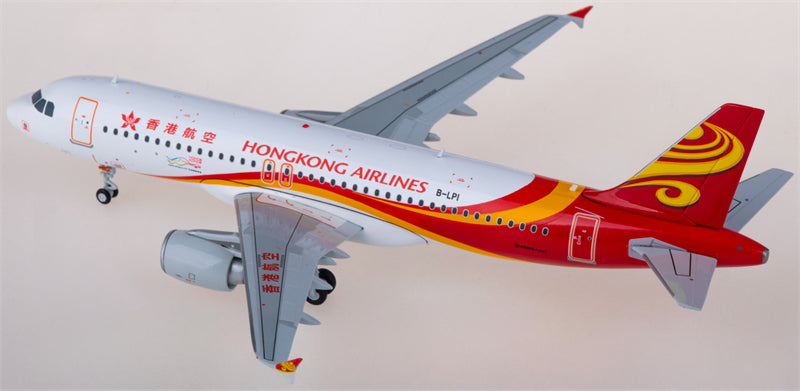 JC Wings Hong Kong Airlines for Airbus A320 B-LPI 1:200 Airplane Pre-built Airliner Model Display