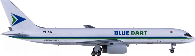 NG Models Blue Dart Aviation for Boeing 757-200PCF VT-BDA 1:400 Airplane Pre-built Airliner Model Display